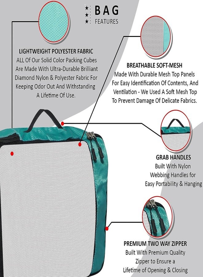 GOMAJO Packing Cube Travel Organizer for Men and Women Luggage Laundry Clothes Storage Pouch (Sky Blue, Medium) - Image 3